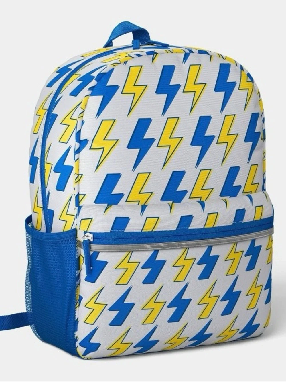 Kids Men’s Women’s Blue & Yellow White Lightning Bolt Backpack Water Bottle Sets